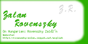 zalan rovenszky business card